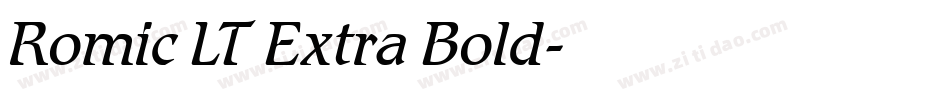 Romic LT Extra Bold字体转换